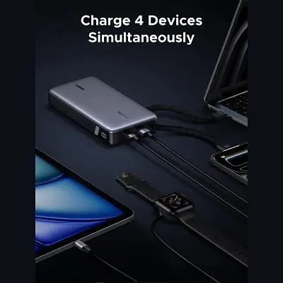 Батарея універсальна Ugreen 25000mAh 165W DualCable (PB552 55995B) (PB552 55995B) - фото 8