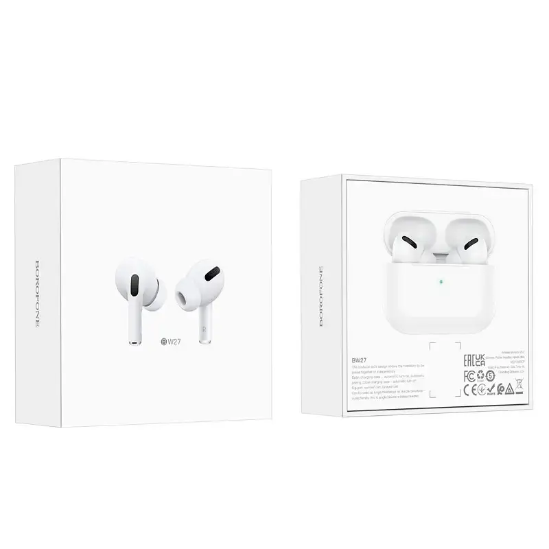 Навушники Bluetooth Borofone BW27, White, Кейс - фото 4