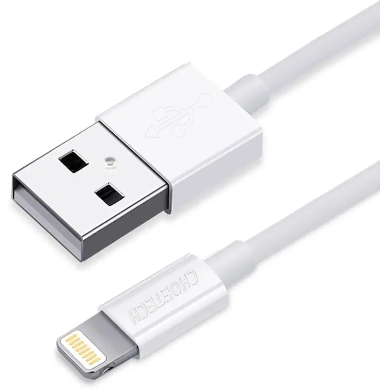 Кабель Choetech Lightning USB 2.0 AM to Lightning 1.8m White (IP0027-WH) - фото 2