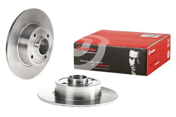 Диск гальмівний задній невентильований Renault Clio III, Modus 01-25р Brembo (08.A141.17) - фото 2
