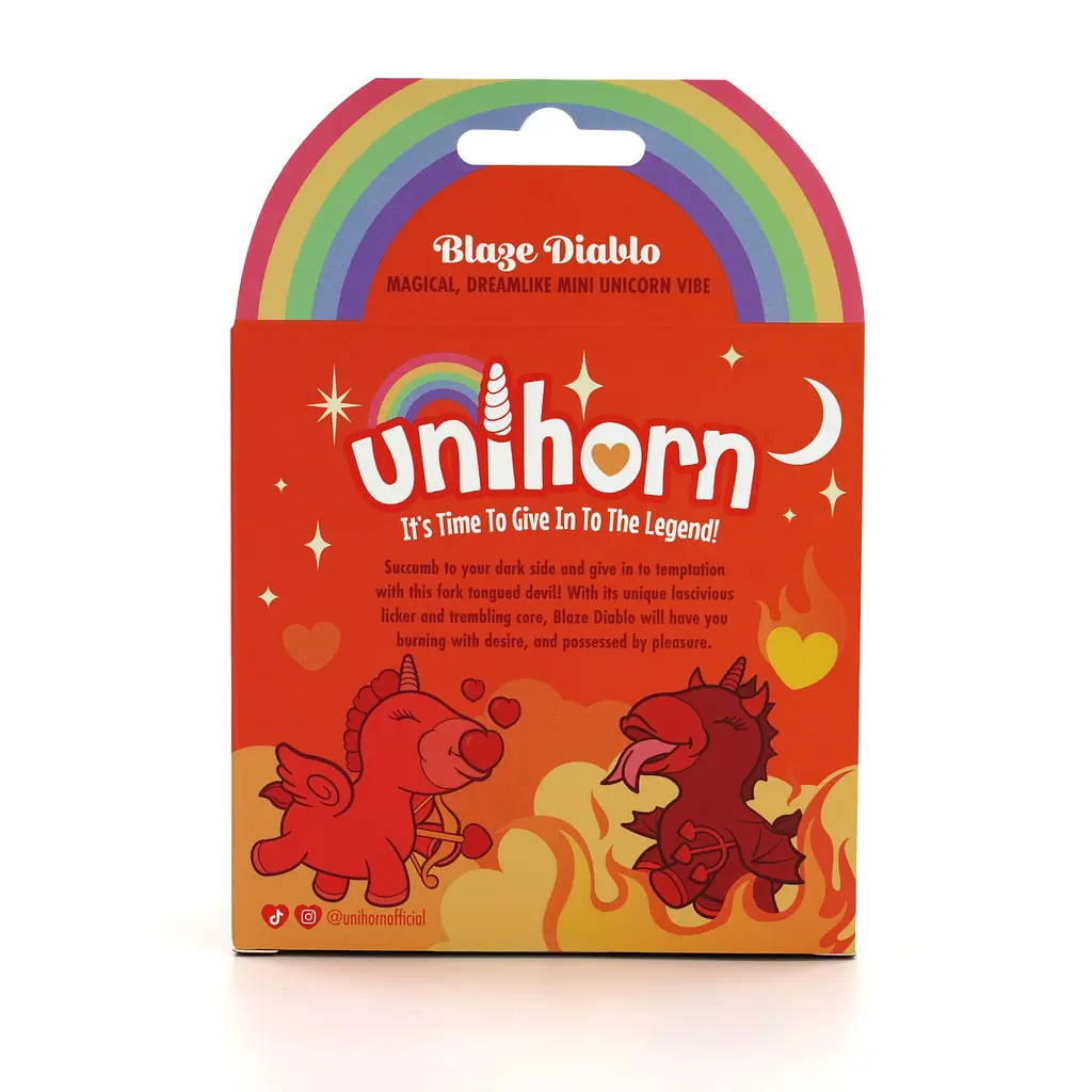 Вібратор-єдиноріжка Unihorn - Blaze Diablo, пестливий роздвоєний язичок - фото 7