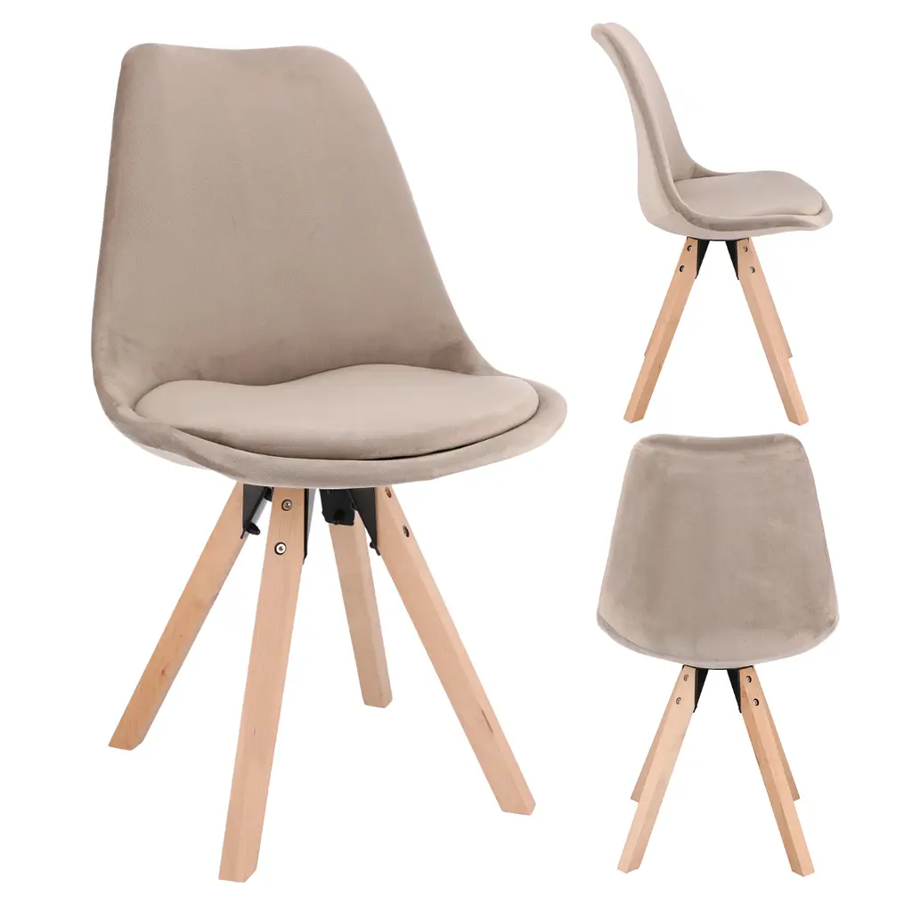 Туалетний столик Jumi Scandi LED + крісло Saida бежевий (шкіряні ручки) - фото 6