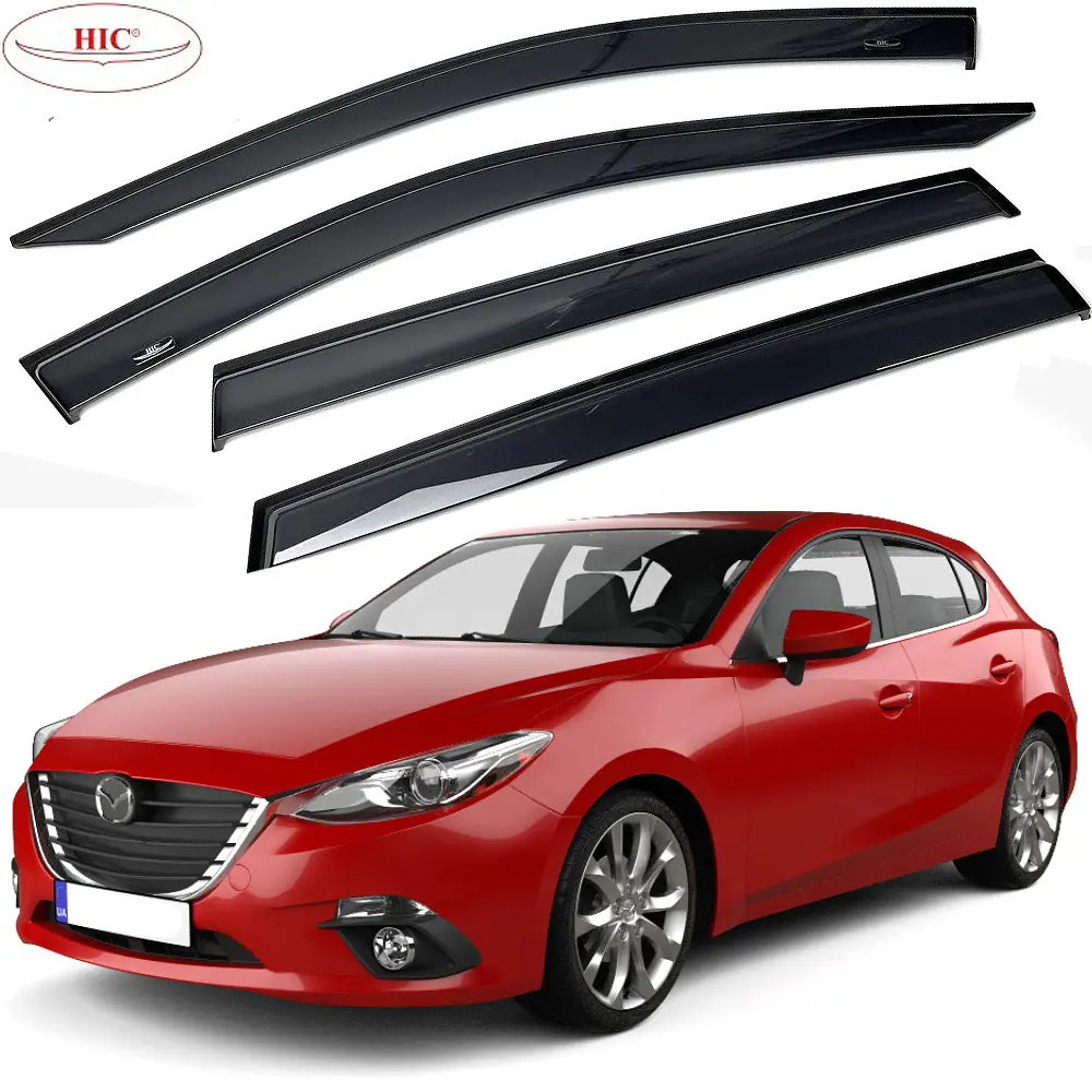 Дефлектори вікон вітровики HIC для Mazda 3 (BM) 2013-2019 Седан / Хетчбек Оригінал (MA32-IJ)