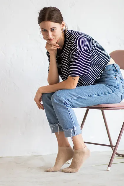 Набір 4 пари коротких кольорових шкарпеток ORGANIC cotton безшовні JILL ANTONY 38-40 - фото 6
