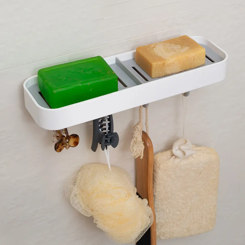 Мильниця МВМ My Home BP-11 клейка подвійна, з гачками, біла (BP-11 WHITE) - фото 10