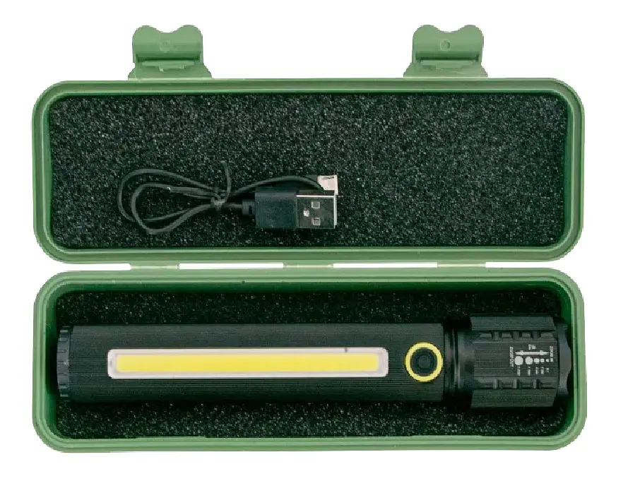 Ручний LED ліхтар акумуляторний ліхтарик та бічна COB лампа USB зарядка Bailong BL-C73-P50 - фото 5