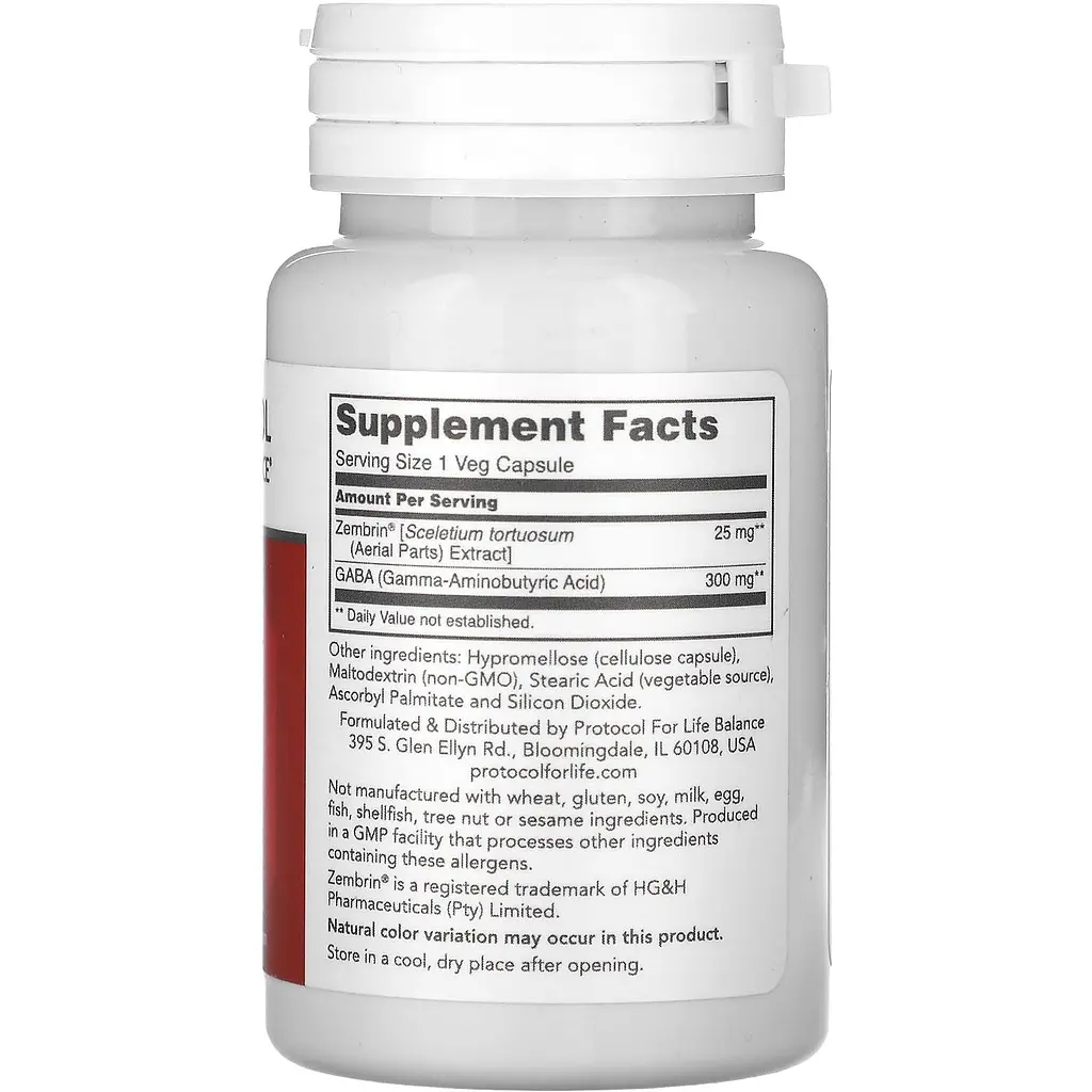 Екстракт канни Protocol for Life Balance Sceletium Extract з ГАМК 60 рослинних капсул - фото 2