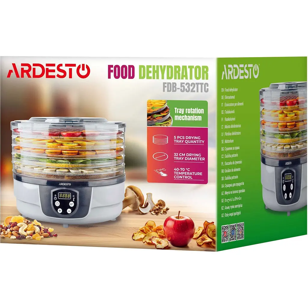 Сушарка для овочів та фруктів Ardesto FDB-532TTC [138170] - фото 6