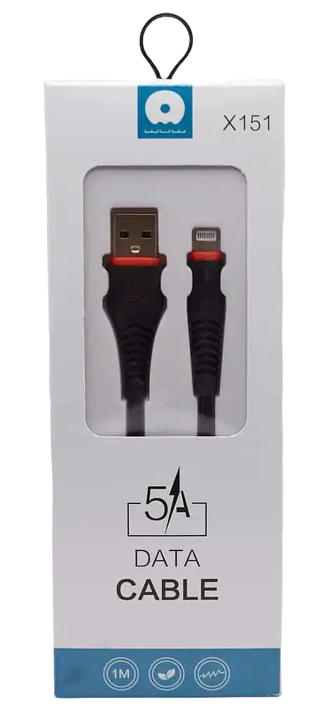 Кабель USB Lightning WUW X 151 color 1 m - фото 3