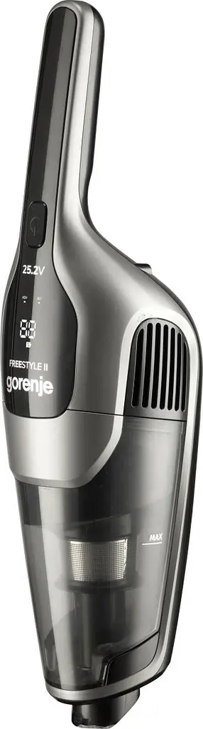 Gorenje Пилосос бездротовий, 165Вт, конт пилок -0.6л, автон. робота до 60хв, HEPA, 2 в 1, підсвічування, індикатор, щітка- електротурбо, сірий - фото 6