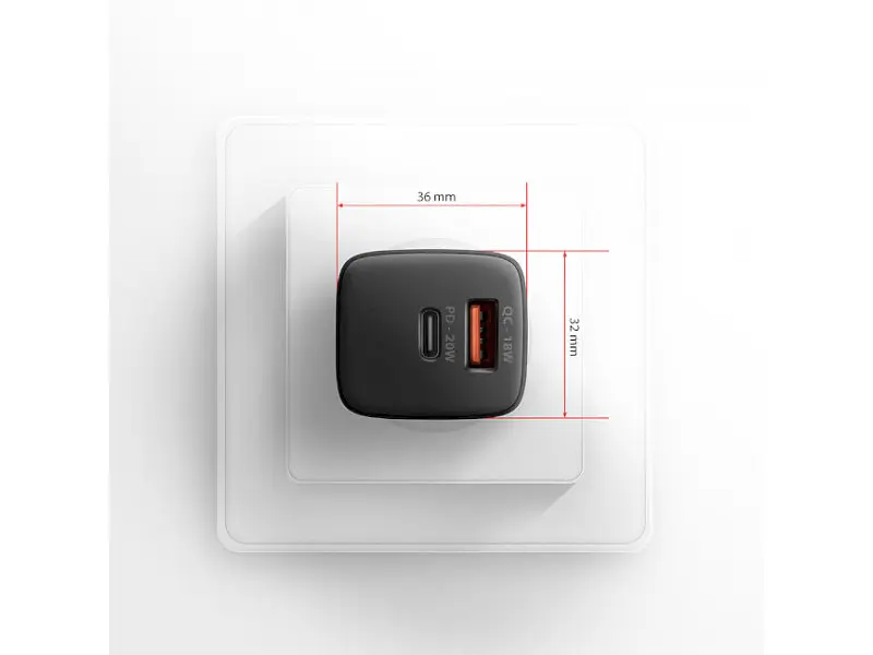 Мережевий зарядний пристрій AXAGON USB-C 20 W Black (ACU-PQ20) - фото 6