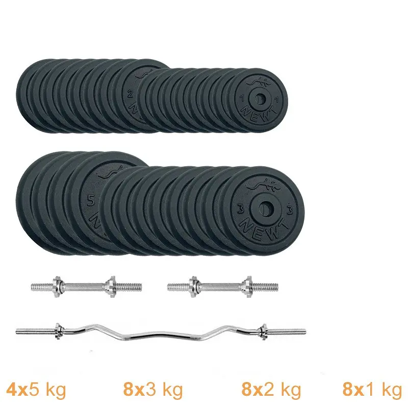 Набір штанга + гантелі металеві Newt Home Gym Set-W NE-M-W-SET-77 77 кг - фото 2