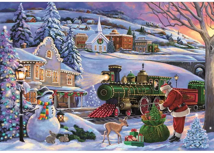 Пазл Clementoni Classic Christmas Collection: Різдвяний потяг (Classic Christmas Collection - Christmas Train Puzzle - 500 pcs.), 500 ел. (35566) - фото 2