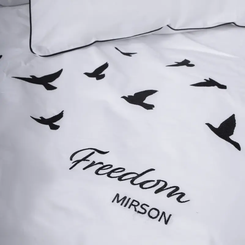Комплект постільної білизни MirSon Ranforce Elite 11-2107 White "Freedom" 2 x 160 x 220 см - фото 2