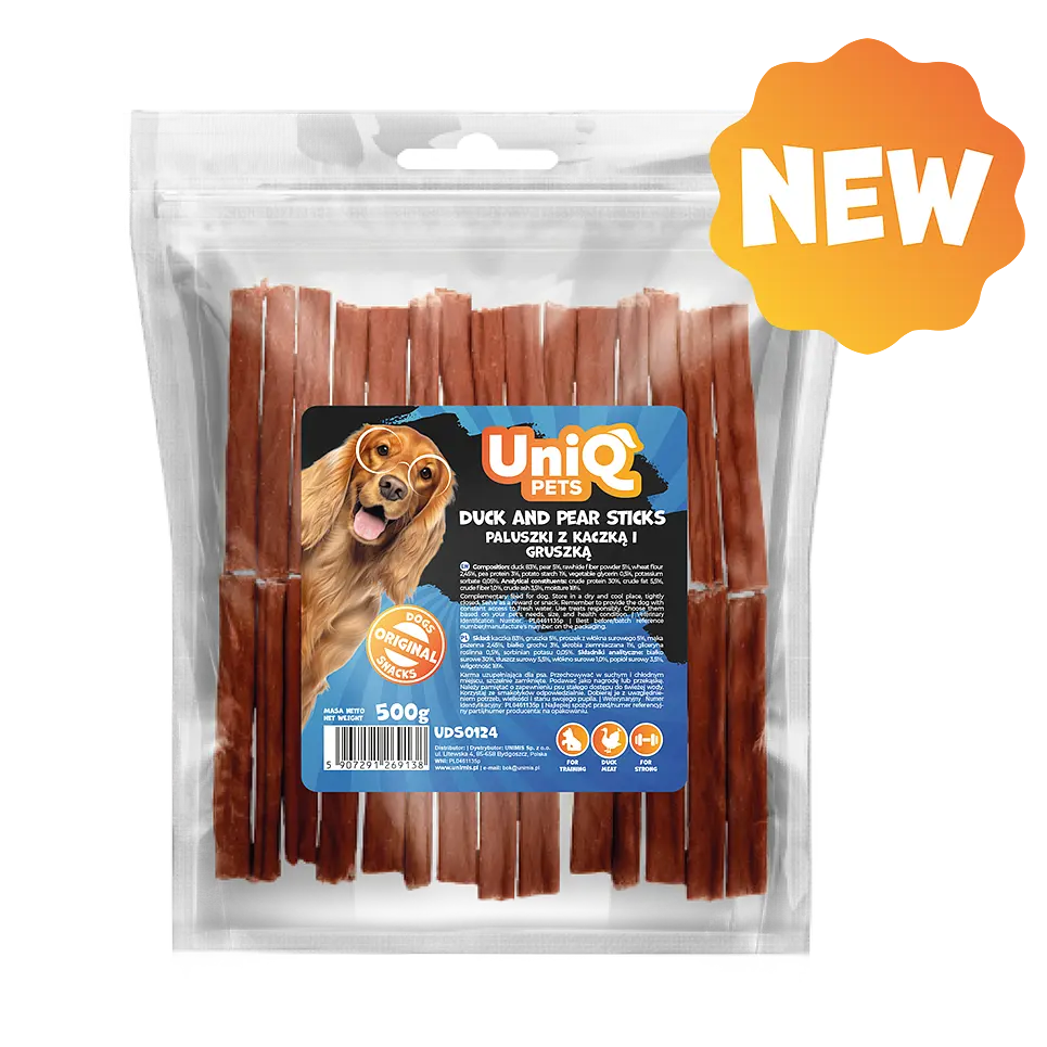 Ласощі для собак UniQ PETS Стіки з качки та груші, 500 г - фото 4
