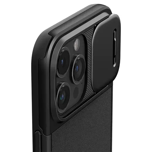 Чохол із захистом камери Spigen Optik Armor (MagFit) Black для iPhone 15 Pro (ACS06738) - фото 4