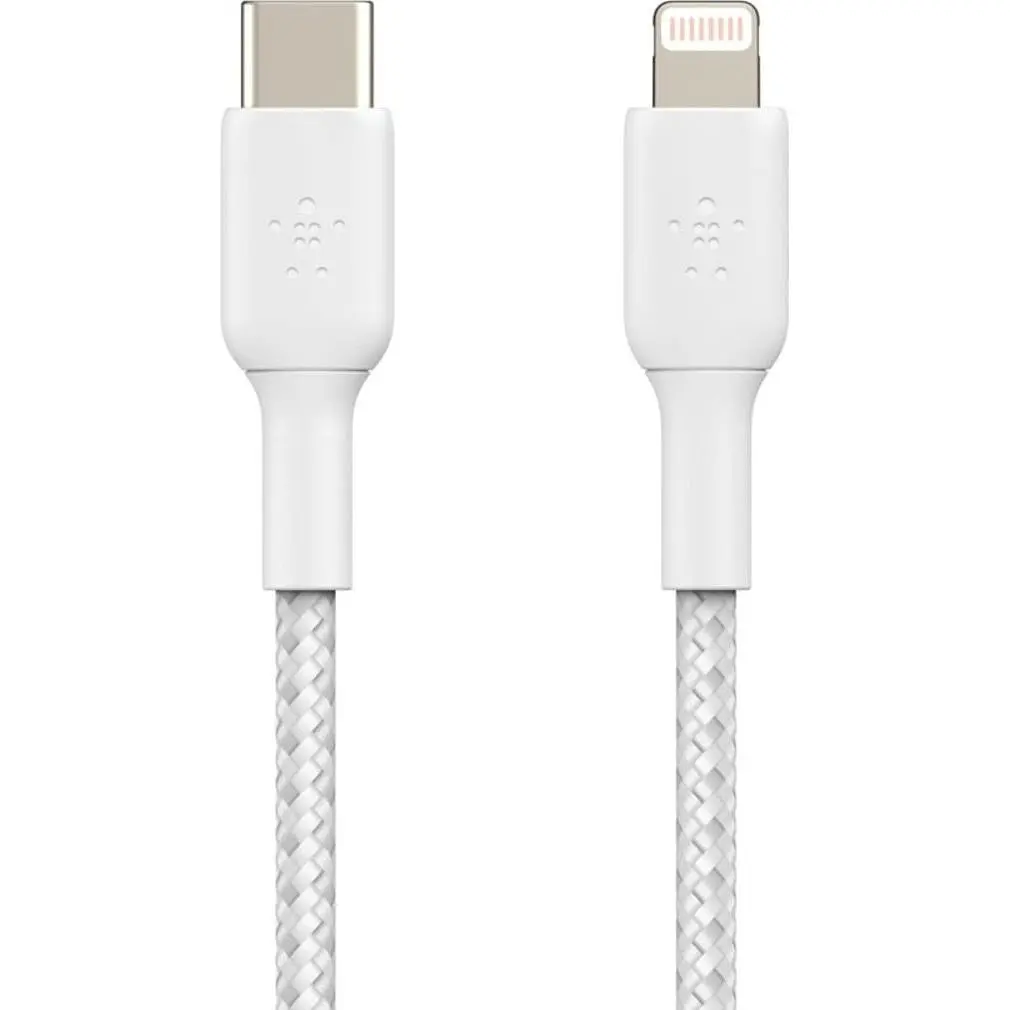 Кабель Belkin Boost Up Charge Braided USB-C to Lightning 1м White (CAA004BT1MWH) [158801] - фото 2