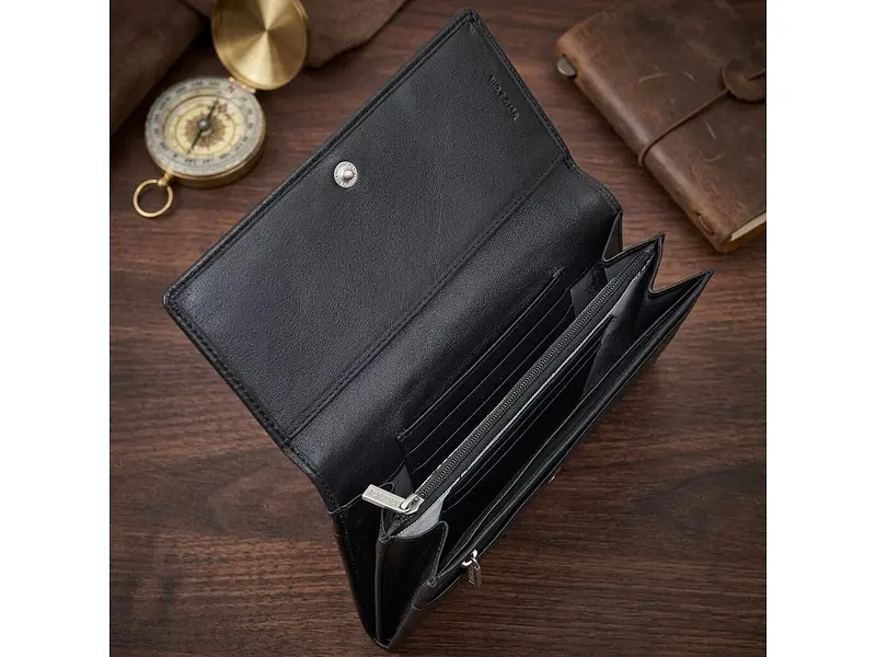 Жіночий гаманець натуральна шкіра Cortina 5048 nero Чорний 17,5x10x2,5 см TONY PEROTTI acs0032618 - фото 2