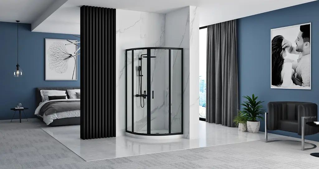Душова кабіна Rea Look black 90x90 REA-K7903, Чорний матовий, Універсальна - фото 2
