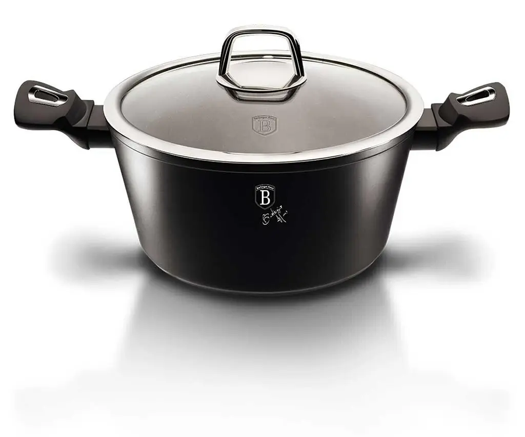 Каструля BLACK SILVER Collection з кришкою 4.1 л Berlinger Haus ⌀24 см kuh0009079
