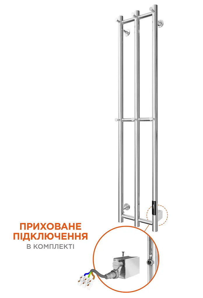 Электрический полотенцесушитель Mario e-Inox Соле 1170x250 TR 2.0 K 2.13.046354.P, Хром, универсальное (коннектор), Электронный - фото 4