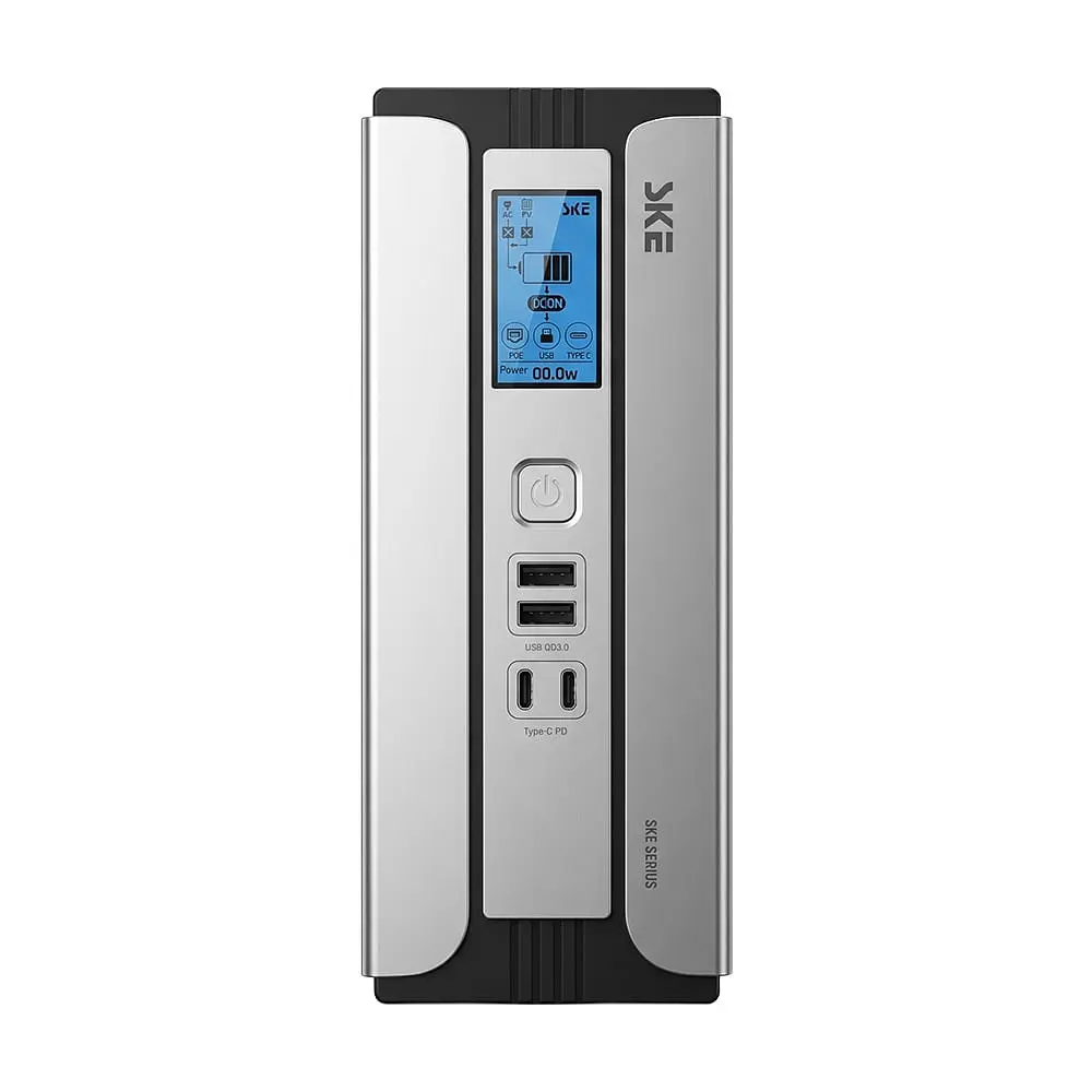 Джерело безперебійного живлення Mini UPS SKE SIRIUS 45W 30000mAh 5V/9V/12V/24V/PoE, LiFePO4 2*15Ah, для роутера та оптичного терміналу (42-00250) - фото 2