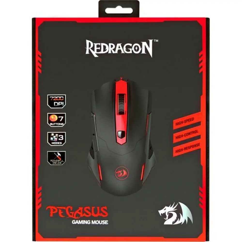 Ігрова миша RedragoN Pegasus (M7,5) RGB (7200dpi) 7 кнопок (Чорна) - фото 6