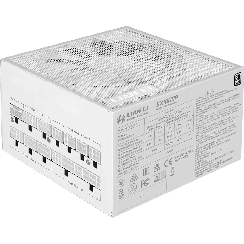 Блок живлення Lian Li 1000W SX1000P White (G9P.SX1000P.W000.EU) - фото 3