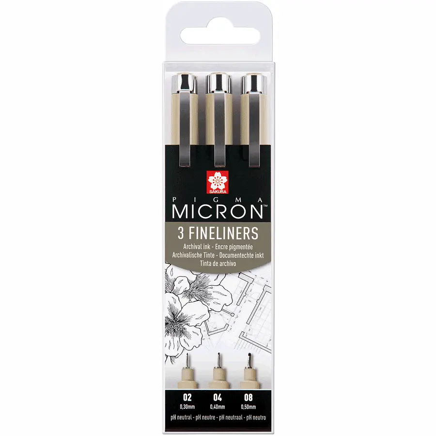 Набір лінерів Sakura PIGMA MICRON 3 шт.