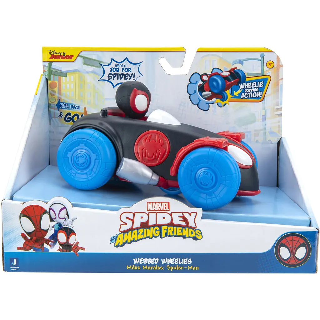Машинка Spidey Pull Back Vehicle Spinn Майлз Моралес 15 см (SNF0017) - фото 10