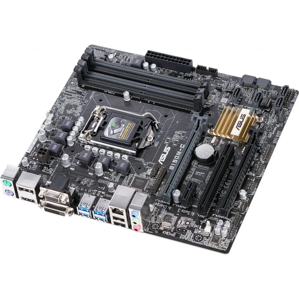 Материнська плата ASUS B150M-C (B150M-C) (Socket 1151, Intel B150, Micro-ATX) Б/в,U1 - фото 3