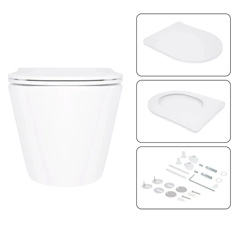 Набір Q-tap Nest 4 в 1 підвісний унітаз Swan Ultra Quiet 520x360x320 + комплект інсталяції QT16335180W48206 - фото 6