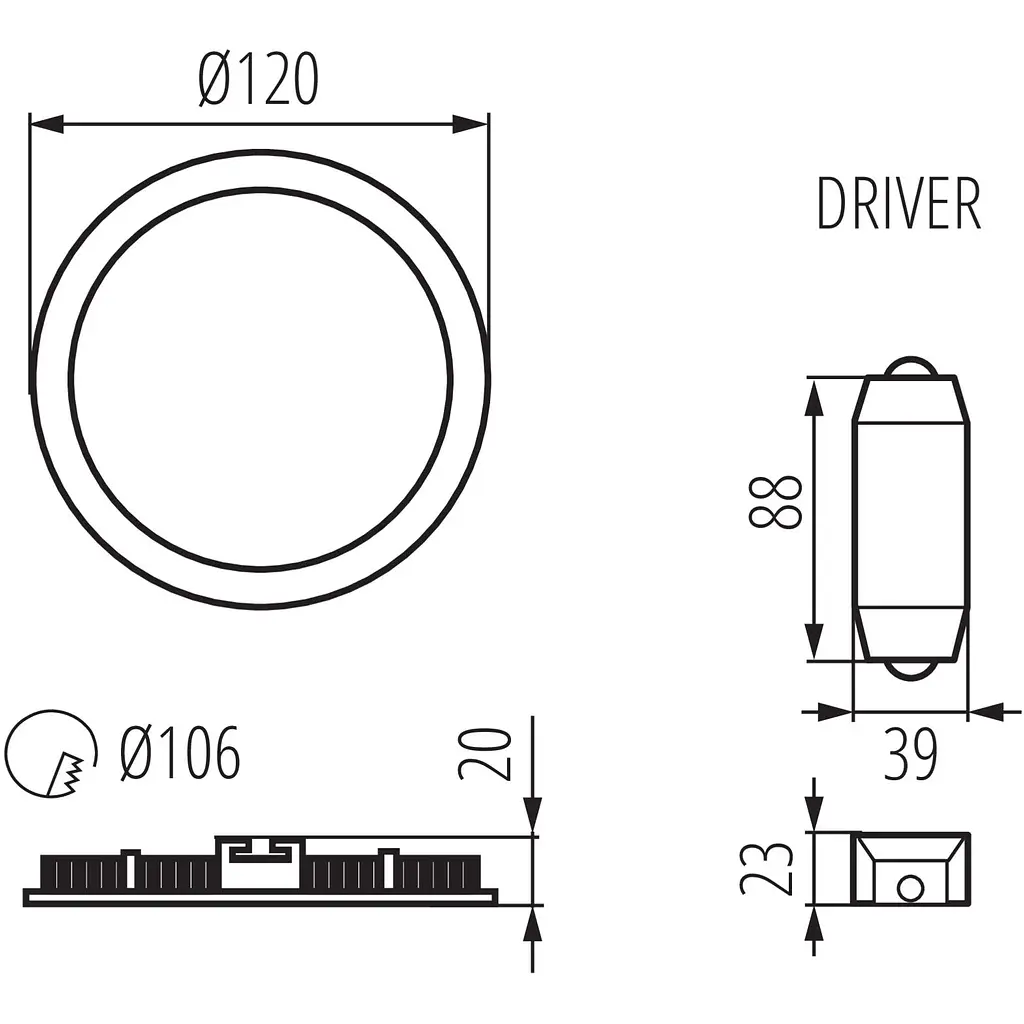Светильник down-light Kanlux Rounda V2LED6W-WW-W (28938) - фото 5