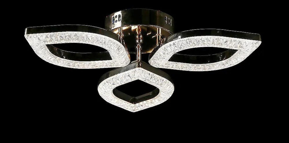 Люстра стельова LED Splendid Ray LT8005/3, 80W, золото, білий, сучасний стиль з пультом, димер - фото 4