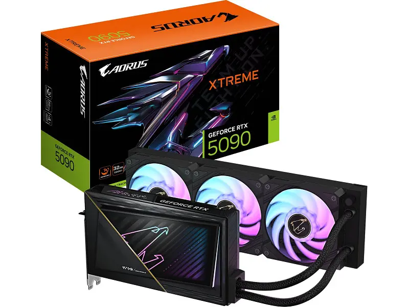Відеокарта Gigabyte AORUS GeForce RTX 5090 XTREME WATERFORCE 32G (GV-N5090AORUSX W-32GD) - фото 8