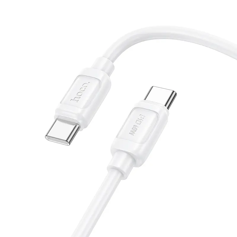 Кабель Hoco X115 Surpass 60W charging data cable Type-C to Type-C White