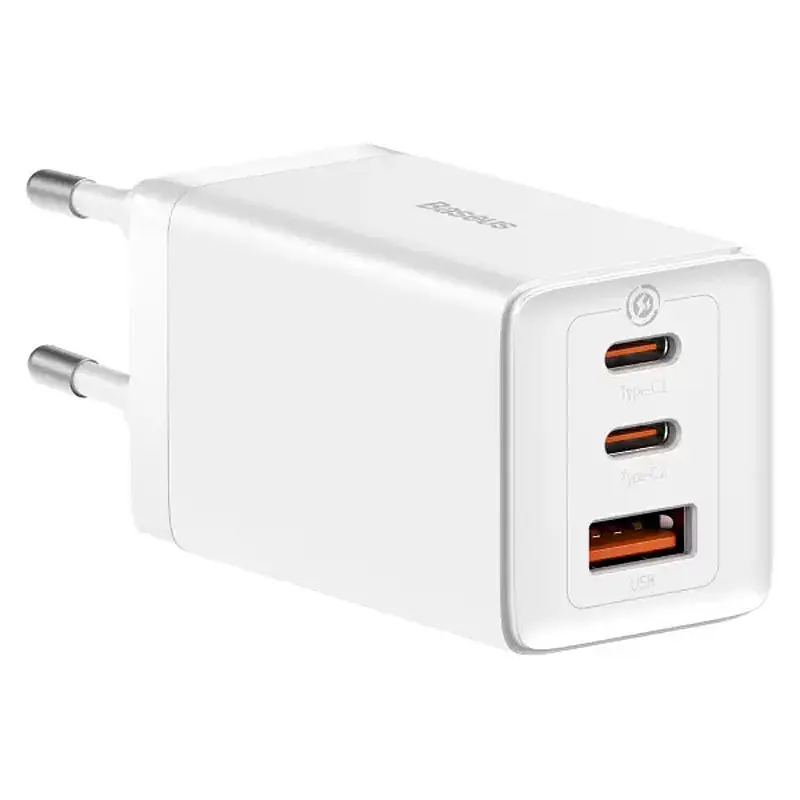МЗП GaN5 Pro PD65W+QC3.0 (1USB-A/2C) (CCGP12020) White Baseus teh0029596 - фото 5