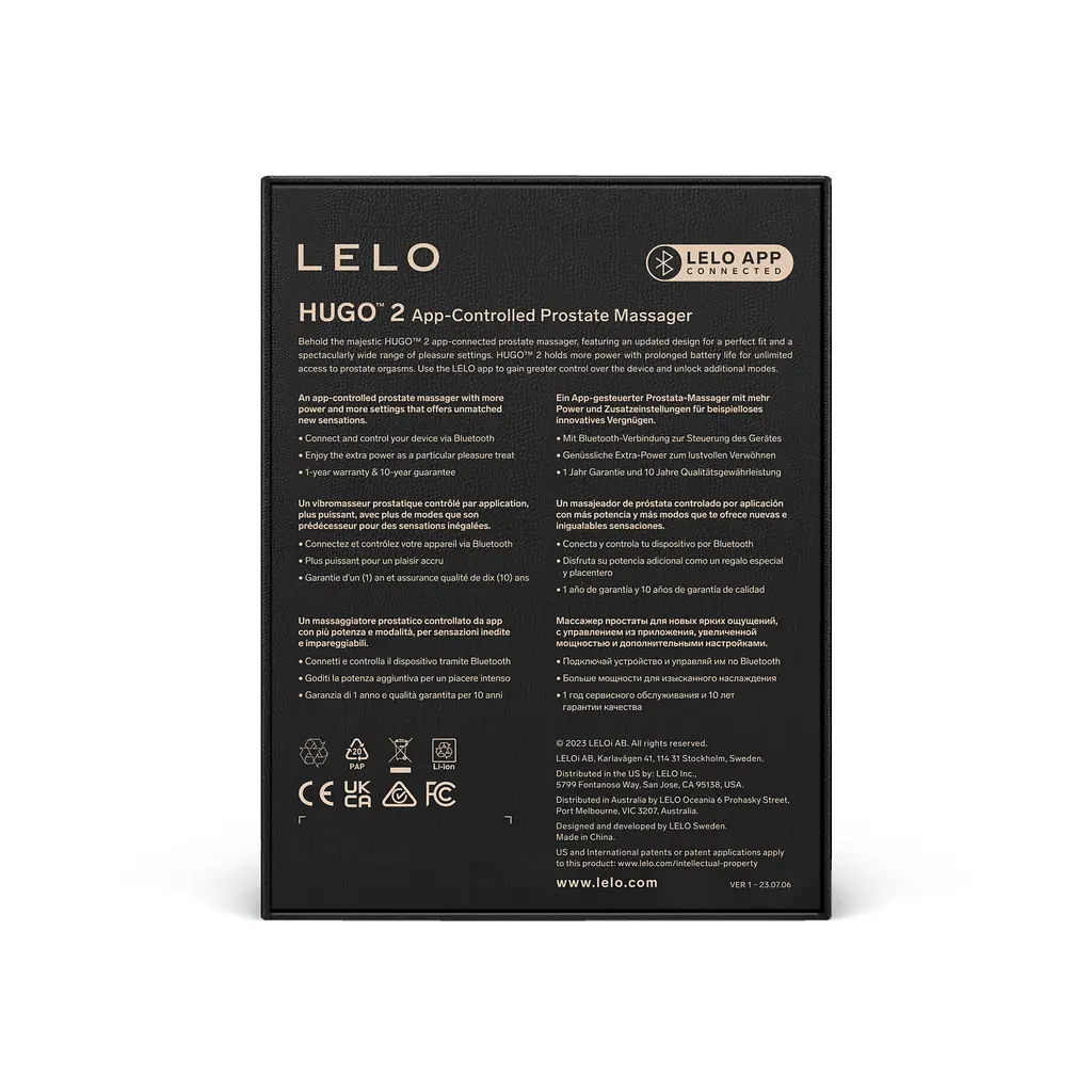 Стимулятор простати LELO Hugo 2 App, 10.7 см зелений - фото 4