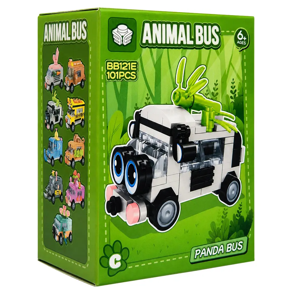 Дитячий конструктор Panda Bus BB121E-C серії "Animal Bus", 101 деталь