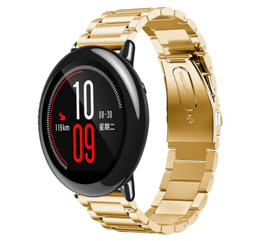 Металлический ремешок Primo для часов Xiaomi Huami Amazfit Sport SmartWatch Gold - фото 2