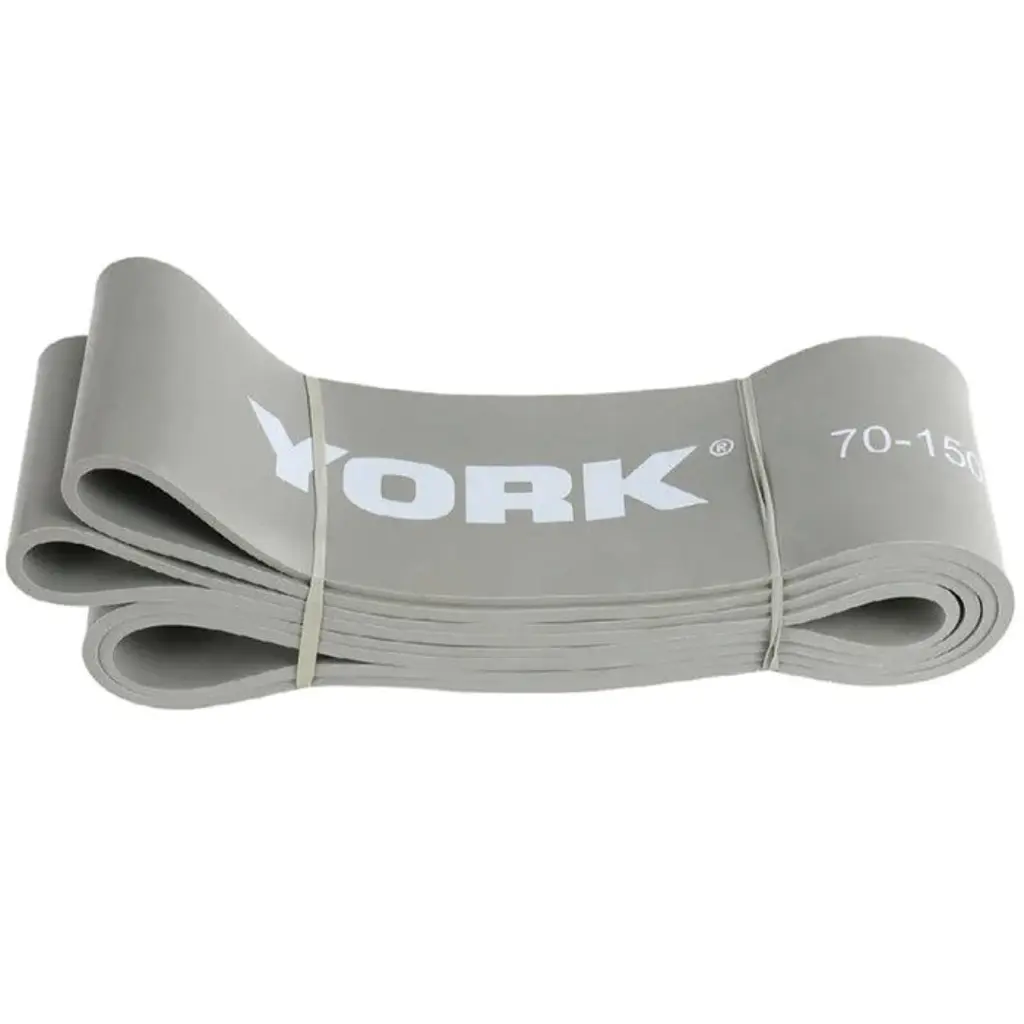 Резинка для фітнесу York 35-75кг - 2080x85x4,5 мм, сірий - фото 3