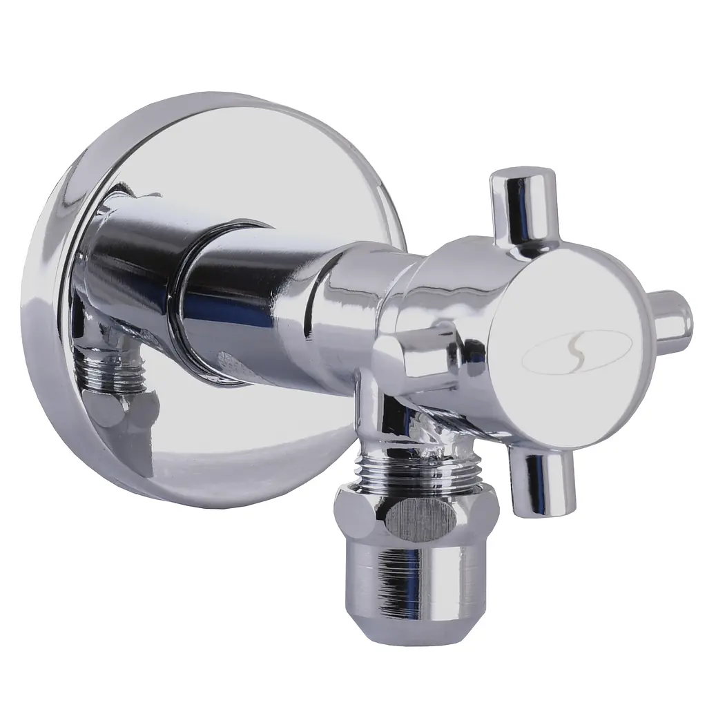 Кран напівобертовий кутовий з цангою Solomon 1/2″х 3/8″ Retro 7077 000002252 - фото 2