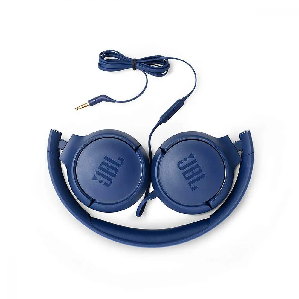 Навушники з мікрофоном JBL T500 Blue (JBLT500BLU) - фото 4