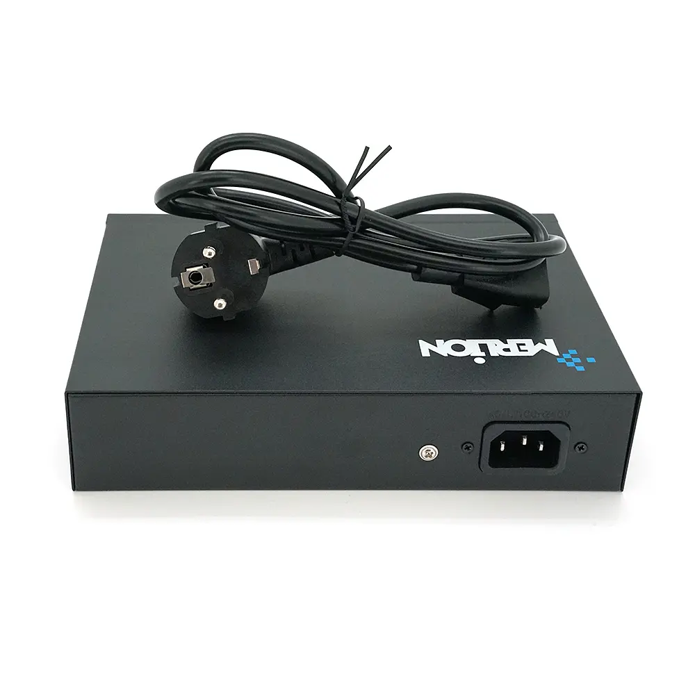 POE комутатор Merlion 8 POE 10/100 + 2 RJ45 10/100/1000 + вбудований блок живлення 52V 2.3A - фото 2