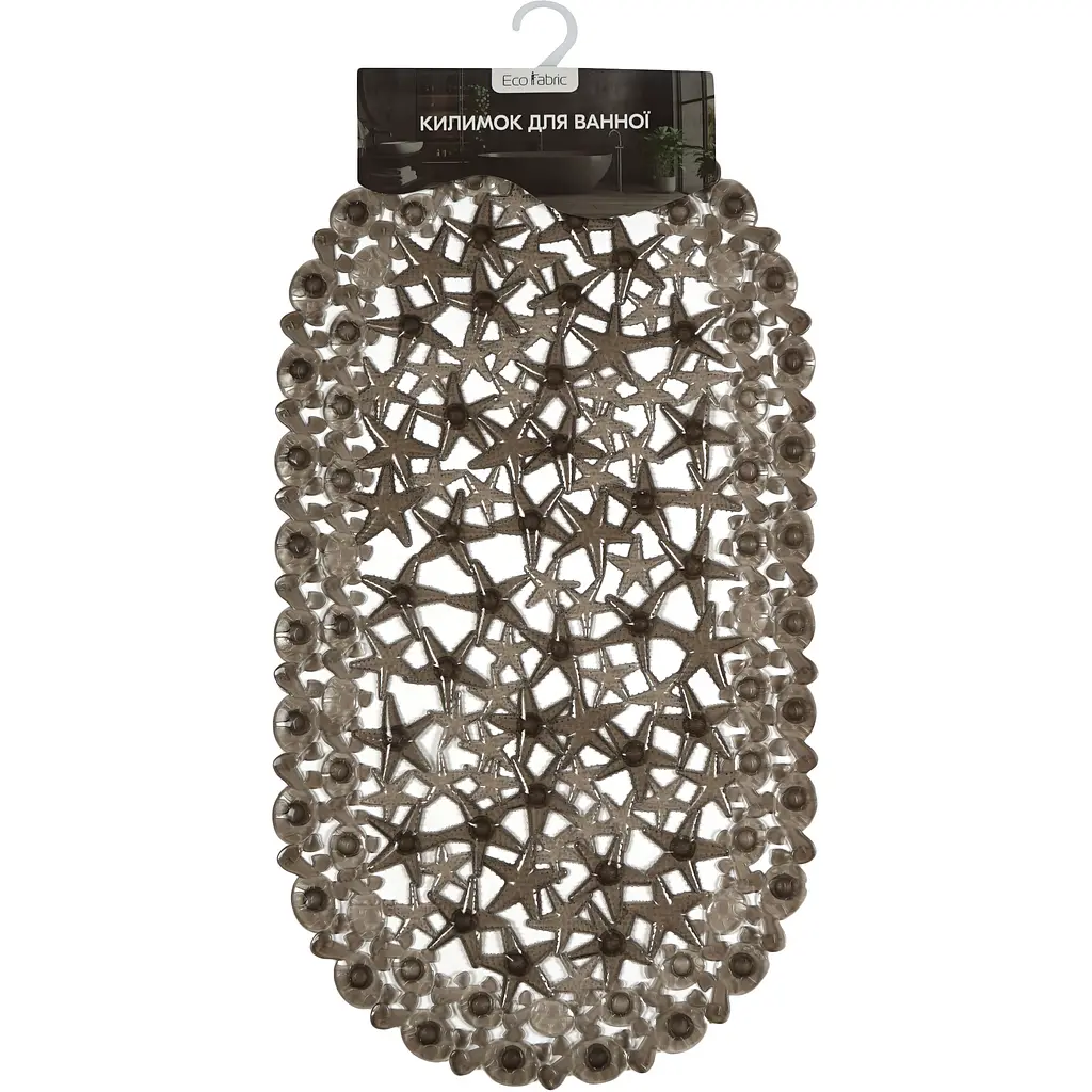 Килимок для ванної Eco Fabric Морська зірка 68х37 см прозоро-чорний (6837-008) - фото 3