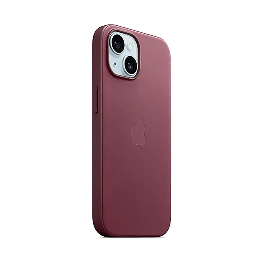 Чехол для Apple iPhone 15 Plus, FineWoven Case with MagSafe, бордовый, защитная накладка из материала FineWoven, противоударный, для iPhone, защита всего корпуса, поддержка беспроводной зарядки и MagSafe, (ARM71979) - фото 2