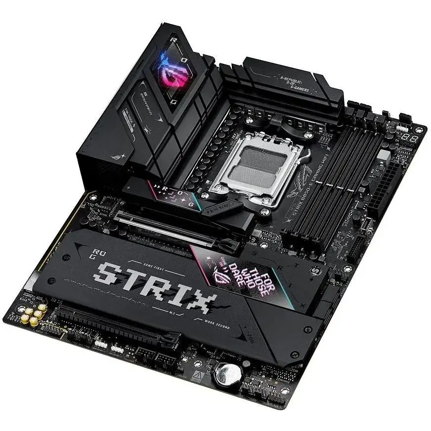 Материнская плата Asus AM5 Rog Strix B850-E Gaming WIFI, B850, 4xDDR5, Int.Video (CPU), 4x SATA3, 5xM.2, 1x 5Gb, WiFi 7, Bluetooth 5.4, 10xUSB 3.2/8xUSB 2.0, HDMI/DP, ATX - фото 4