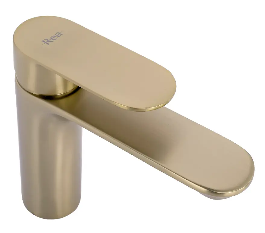 Змішувач для умивальника Rea Drop низький brushed gold REA-B8975 - фото 4