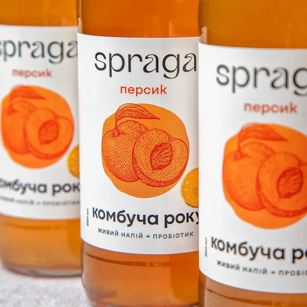 Напій Spraga Комбуча Персик слабогазований 250 мл (941482) - фото 2