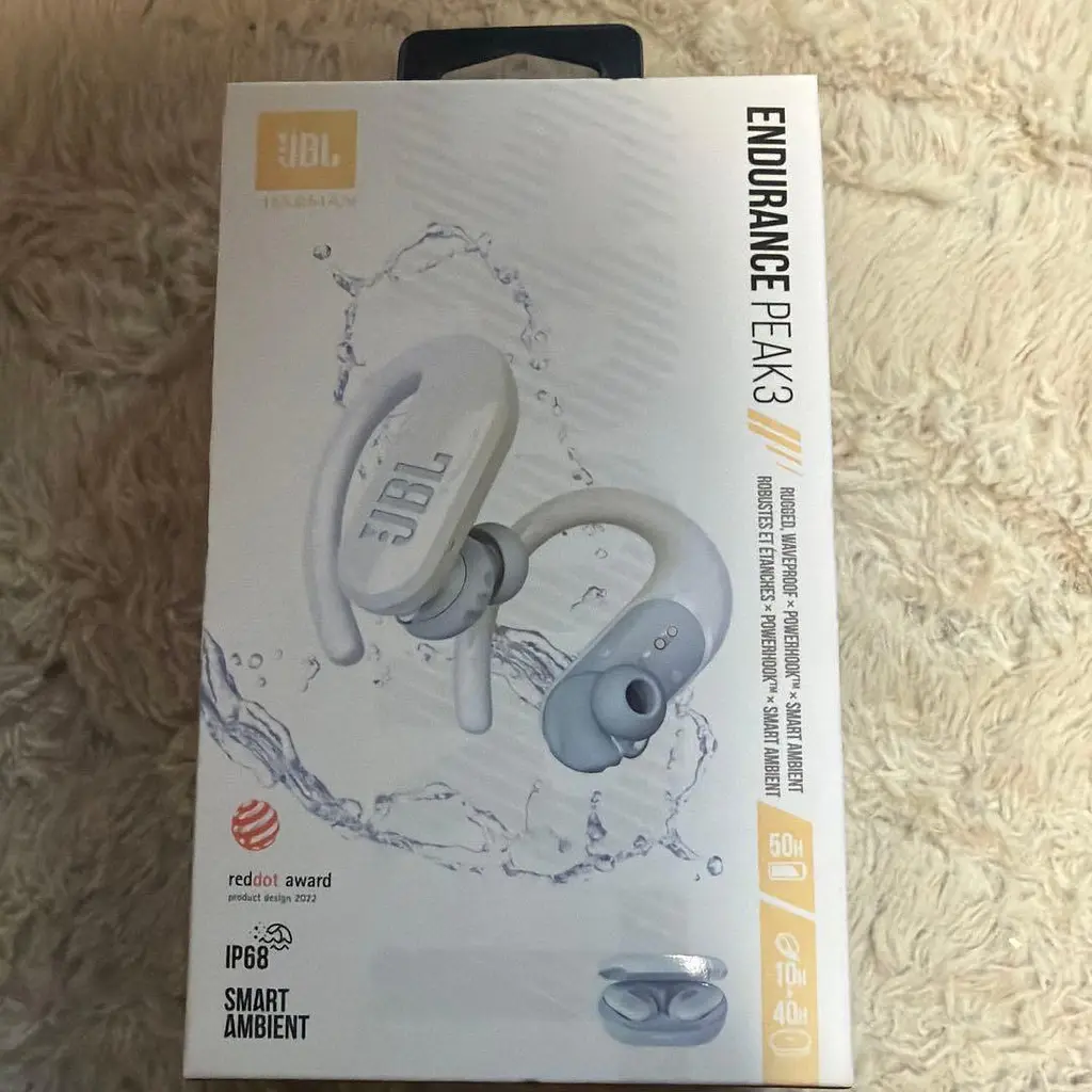 Навушники бездротові JBL Endurance Peak 3 білі (JBLENDURPEAK3WT) - фото 8